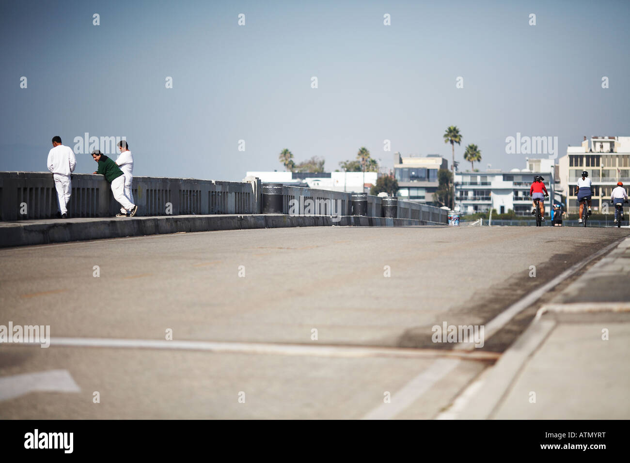 Ballona Creek Bridge in Playa del Rey, Los Angeles County, California USA Foto Stock
