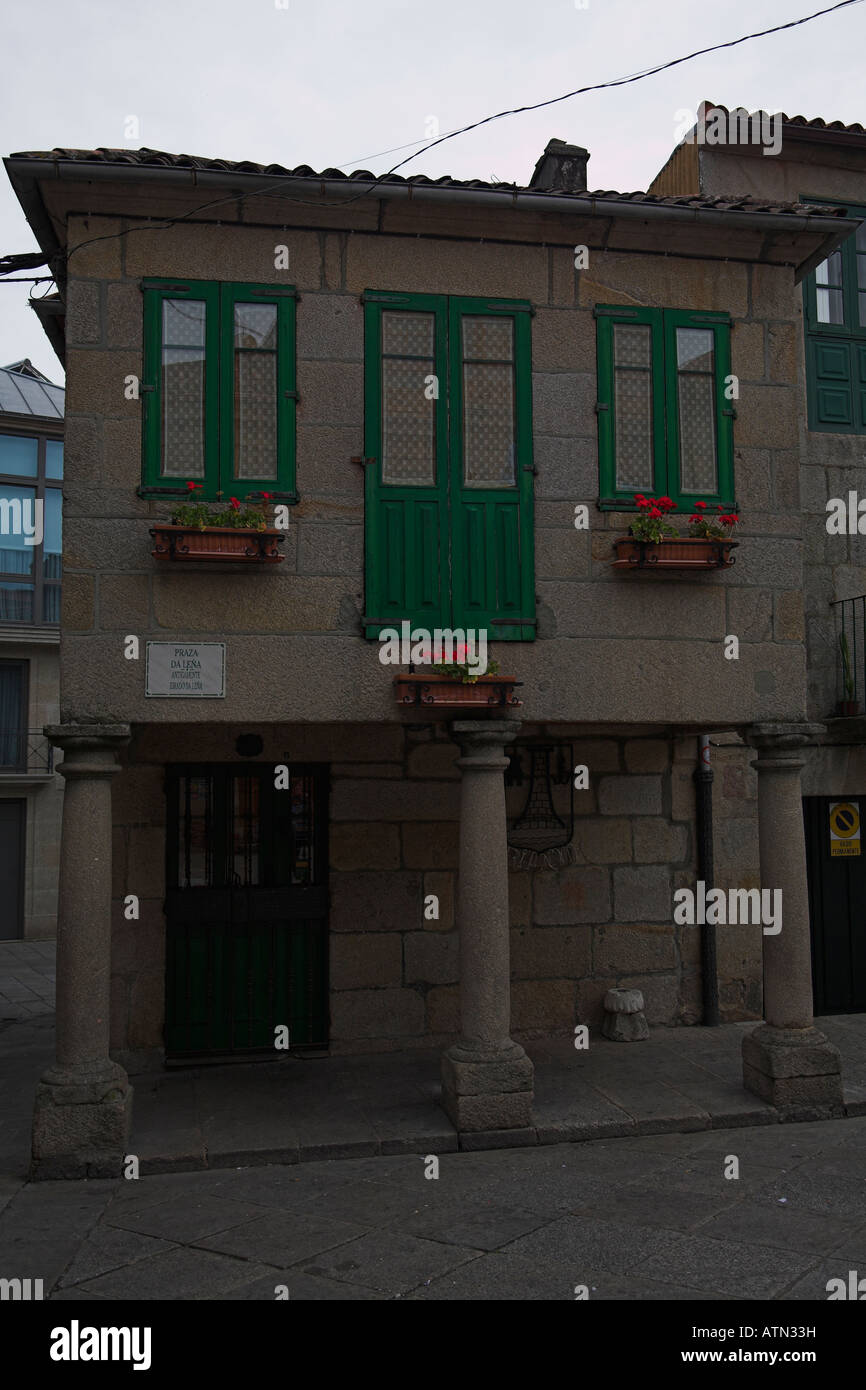 Praza da Lena piazza Pontevedra Galizia Spagna Foto Stock