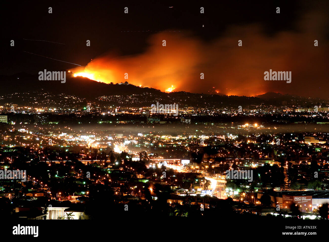 Los Angeles fire di Maggio 2007 Foto Stock