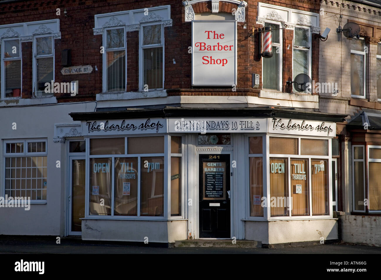 Barbiere Victoria Road Kings Heath Birmingham Foto Stock
