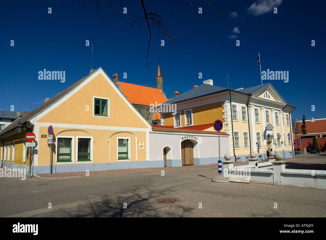 Amministrazione comunale edificio di Pärnu, Estonia Foto Stock