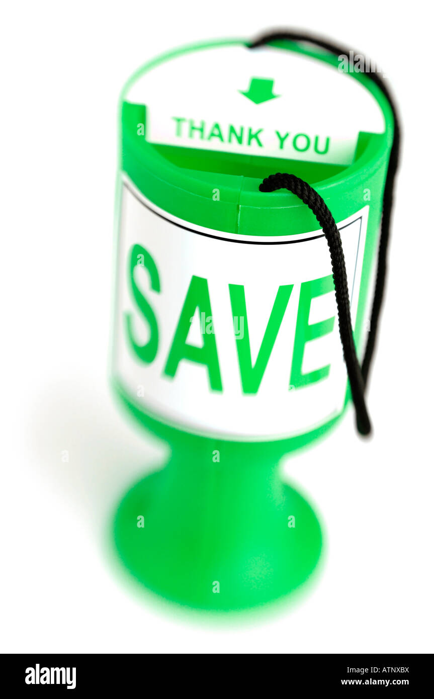 Salva la raccolta di stagno Foto Stock