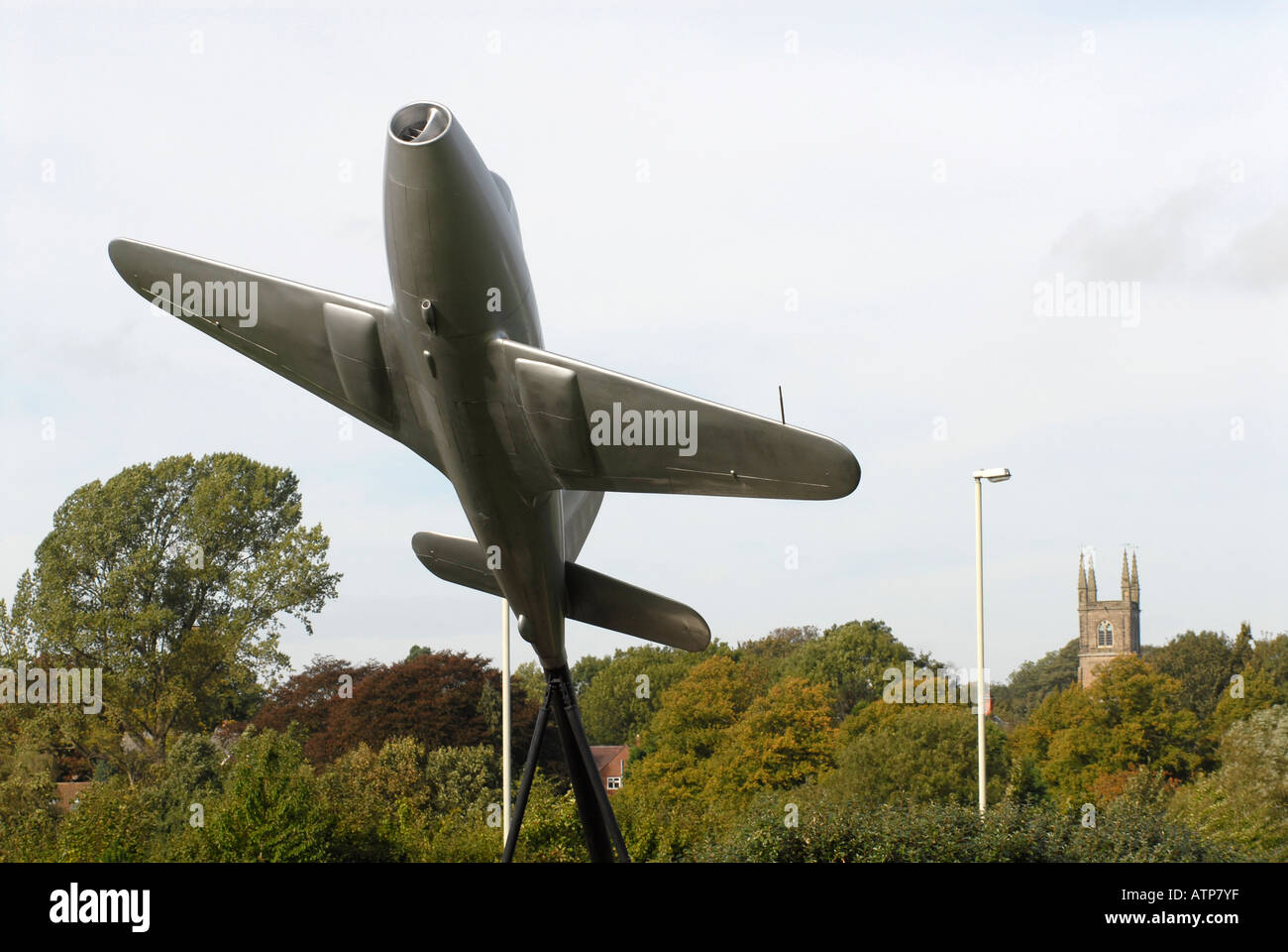 Modello di Frank Whittle Jet a Lutterworth UK Foto Stock