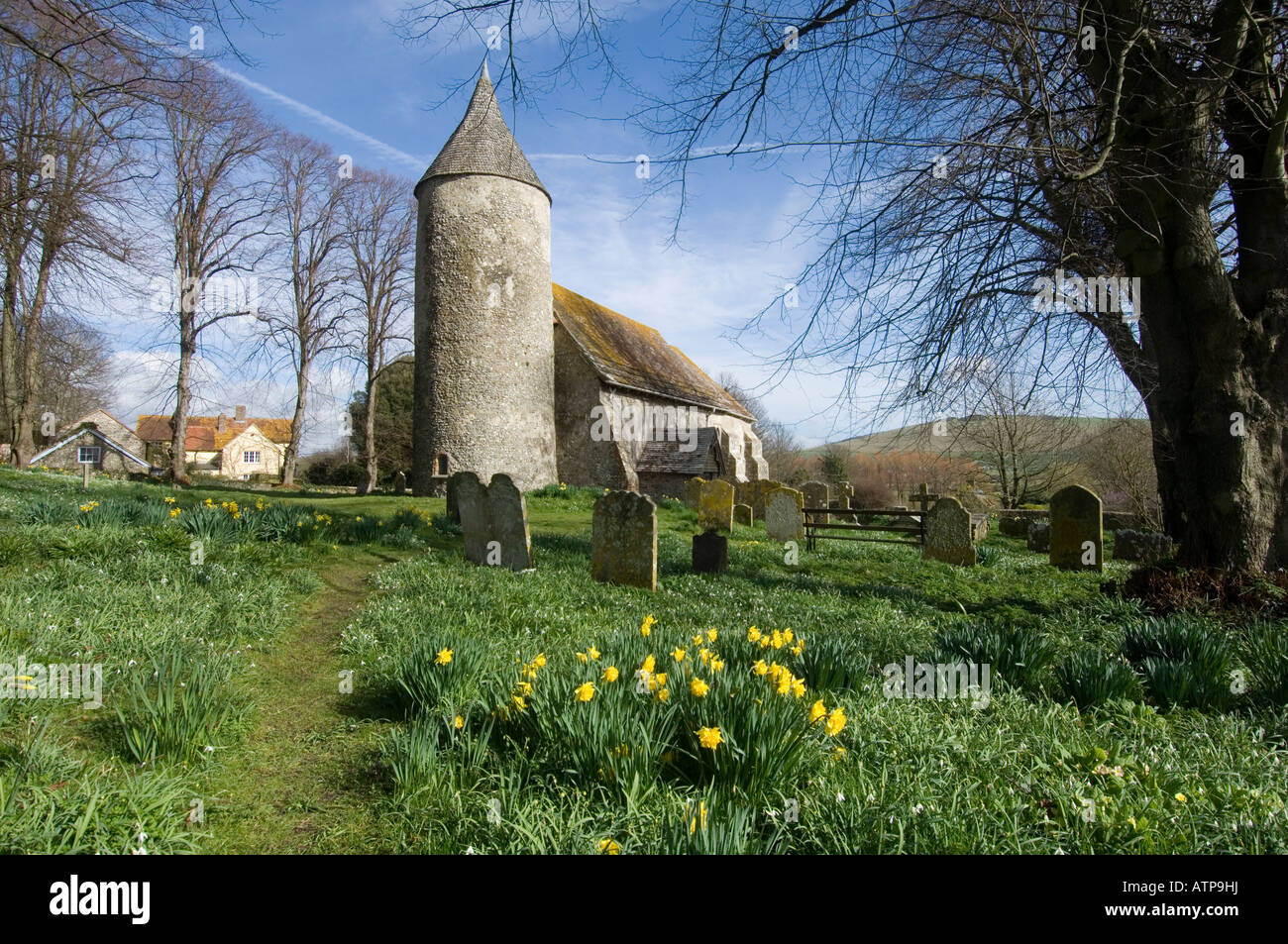 La chiesa di San Pietro, Southease, Sussex, Inghilterra Foto Stock