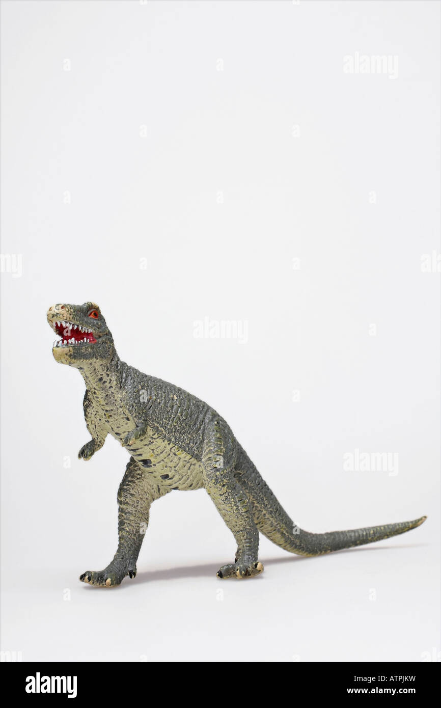 Modello in plastica di un dinosauro Foto Stock