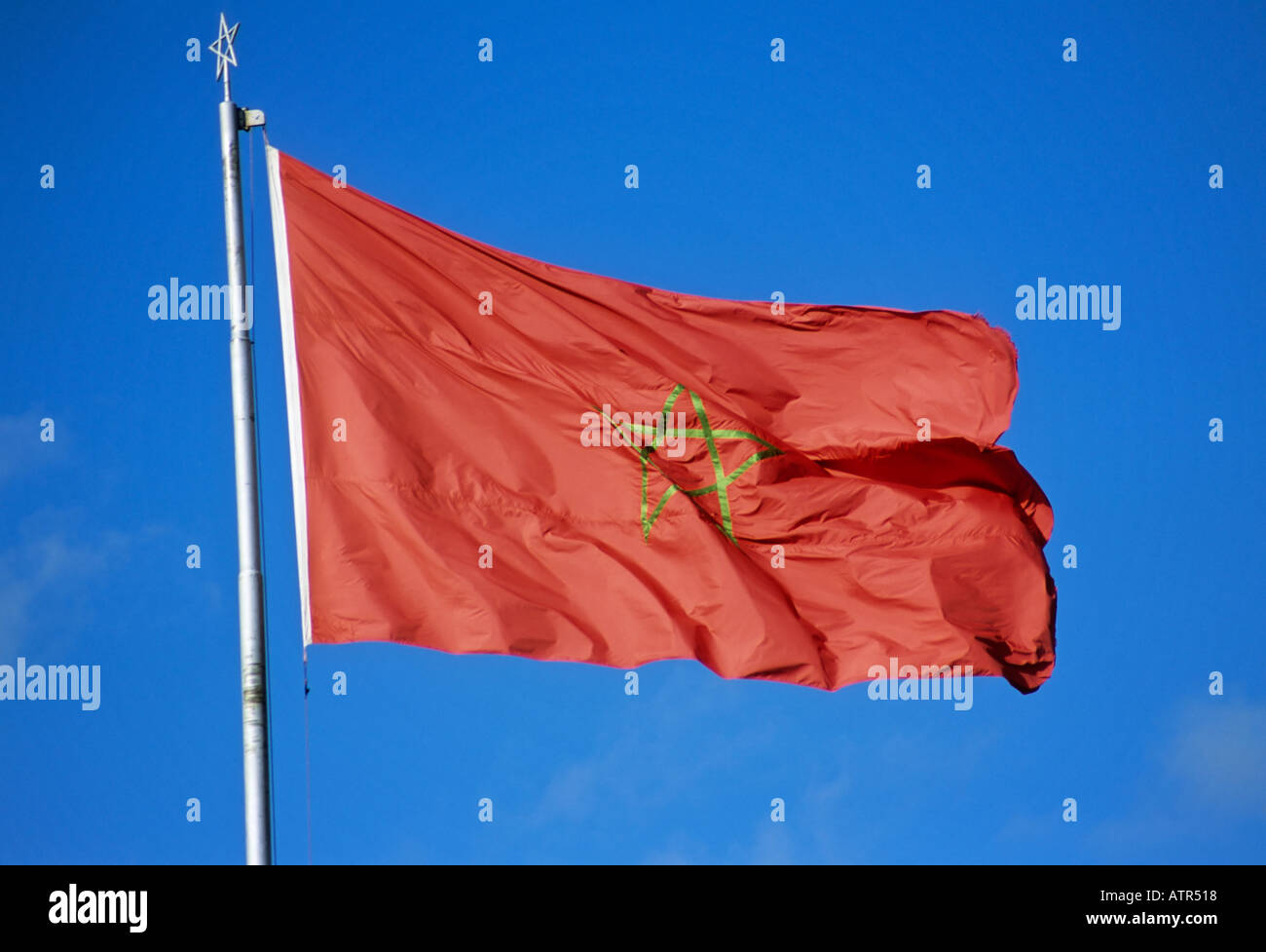 Bandiera marocchina, Marocco Foto Stock