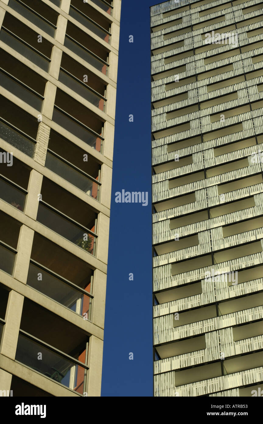 La città di Wienerberg architettura moderna torre di appartamenti Foto Stock