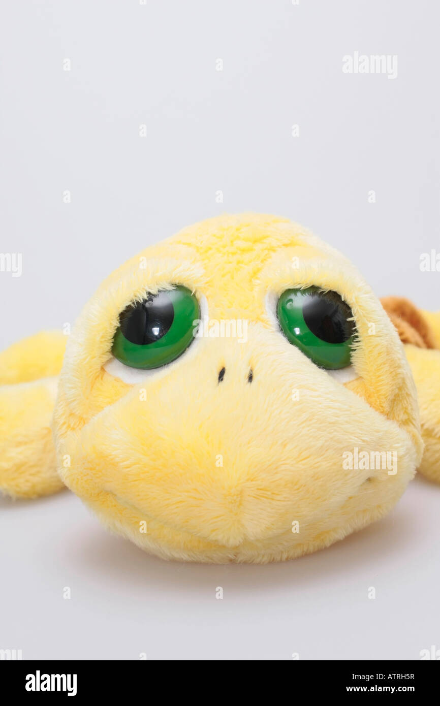 Childs morbido peluche a forma di tartaruga Foto Stock