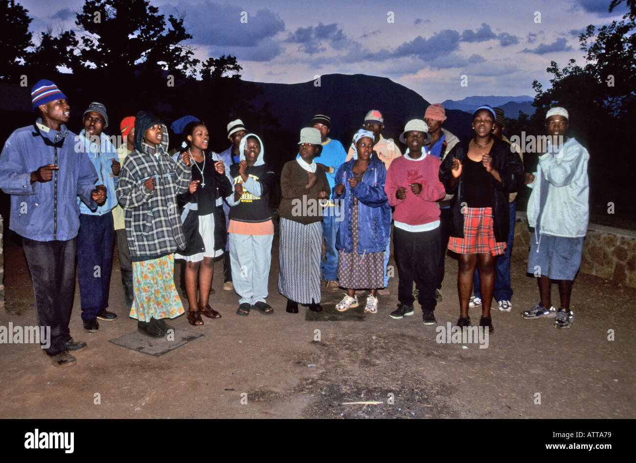 Malealea coro, Lesotho Foto Stock