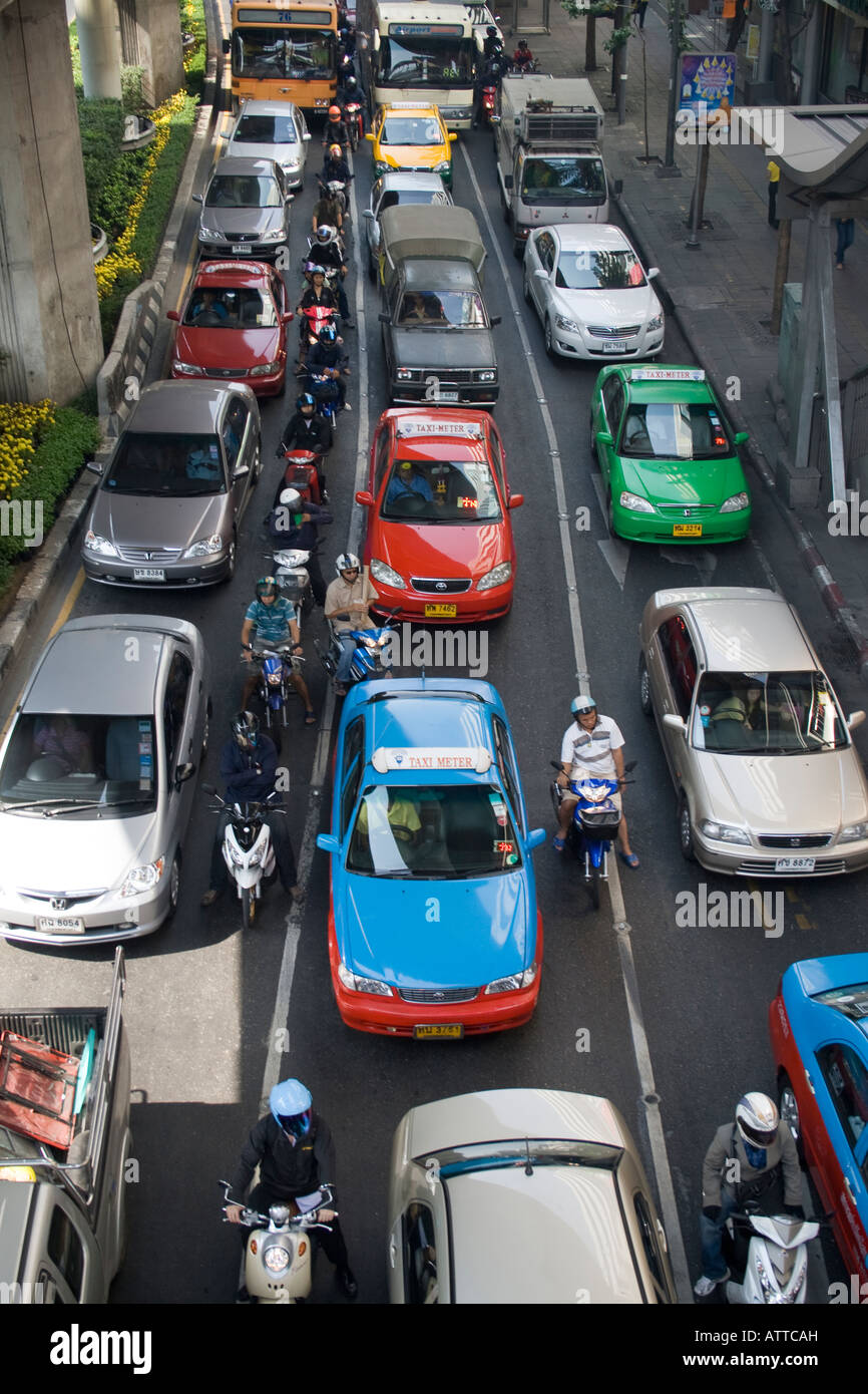 Traffico Bangkok Foto Stock