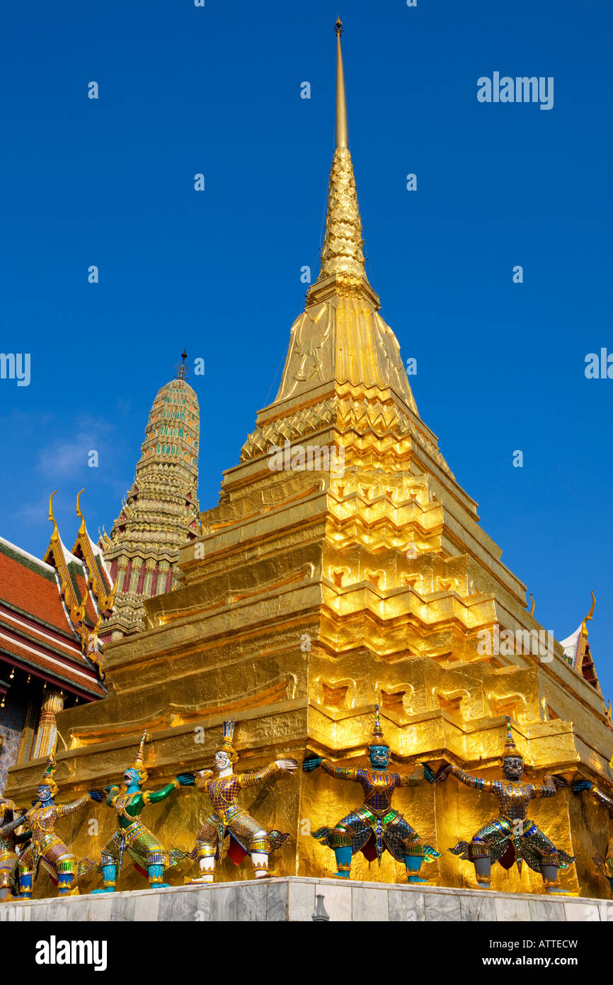Il Wat Phra Kaeo Tempio a Bangkok Foto Stock