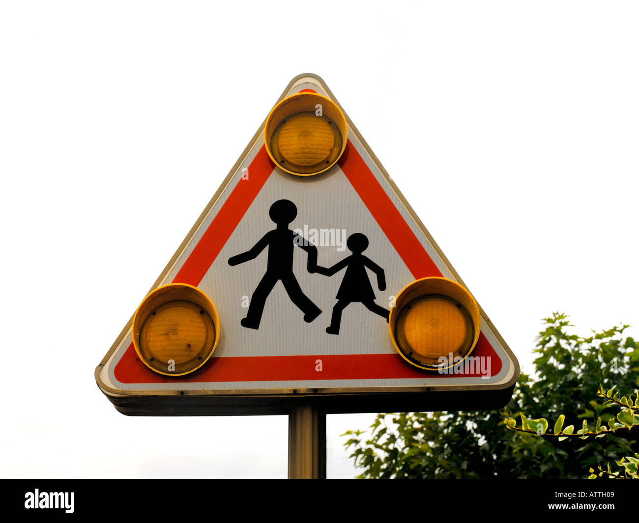 Languedoc Rousillon Francia School Road Sign Foto Stock