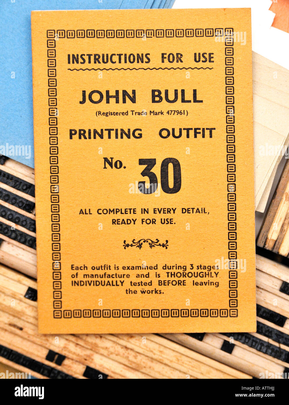 John Bull vestito di stampa C1960s giocattolo per bambini è per il solo uso editoriale Foto Stock