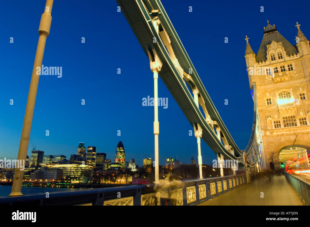 Città di Londra visto dal Tower Bridge London Regno Unito Foto Stock
