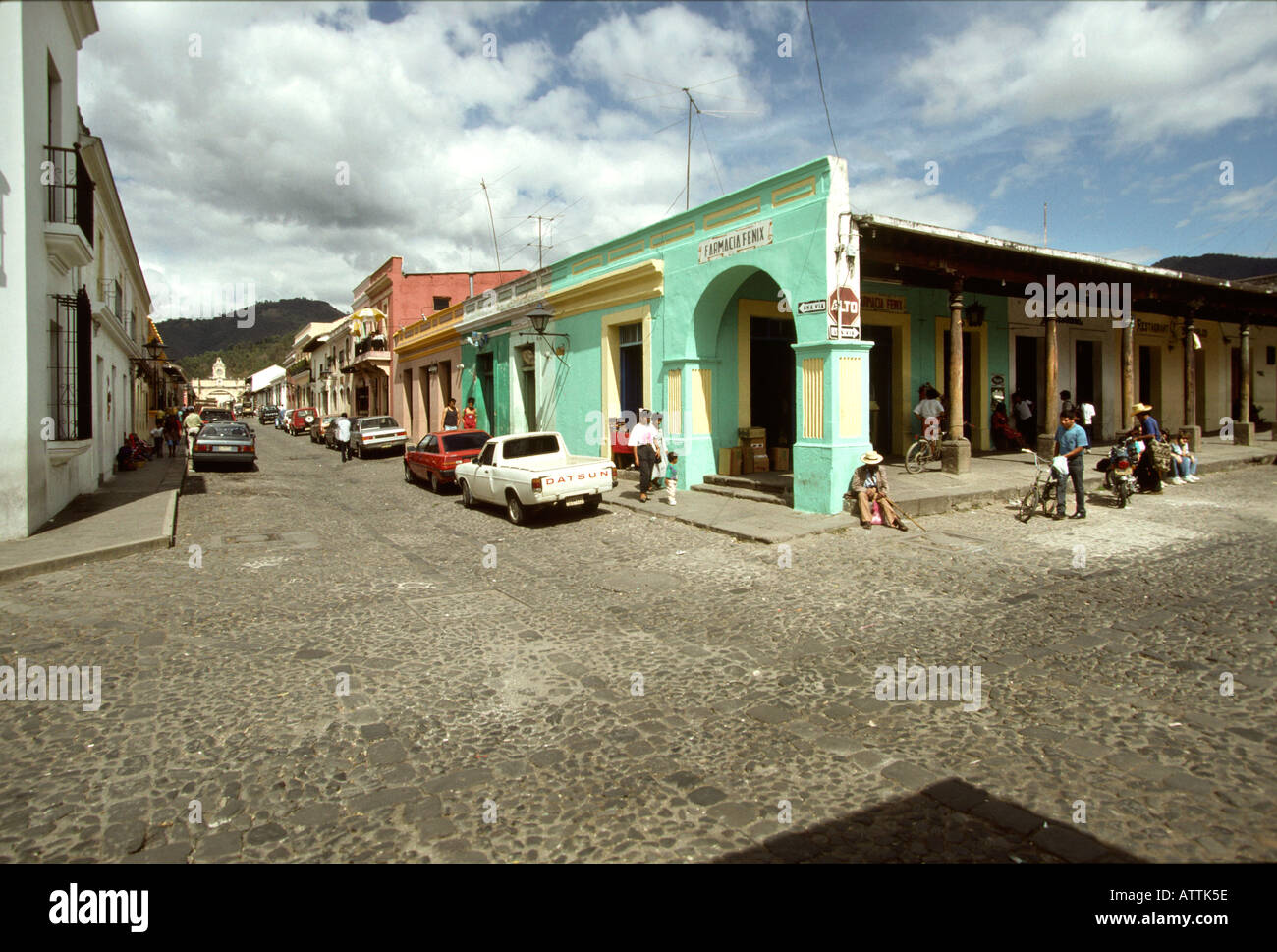Guatemala Antigua Avenida a nord di Santa Catalina Foto Stock