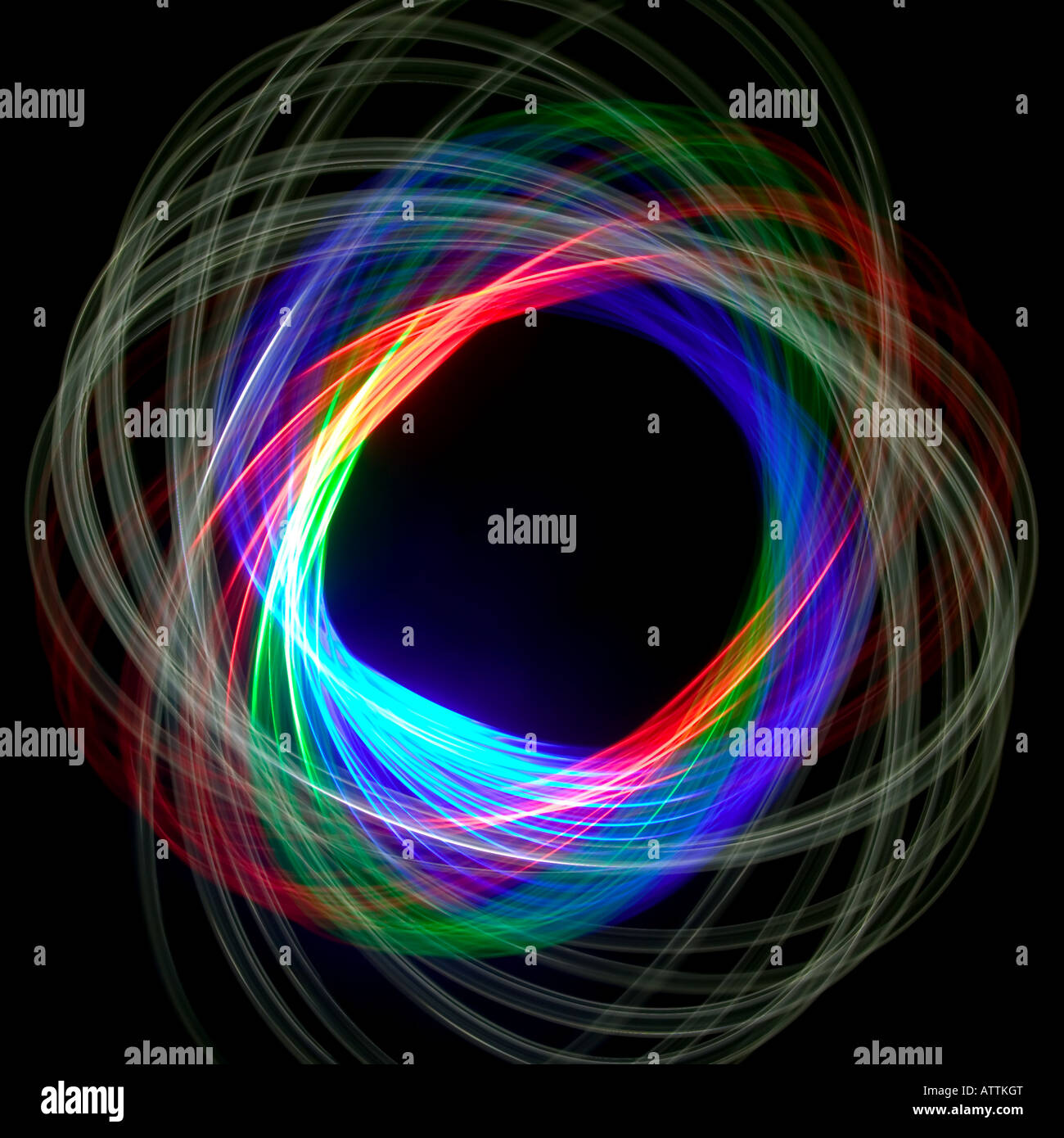 Spirale Physiogram utilizzando tre filtri di colore Foto Stock