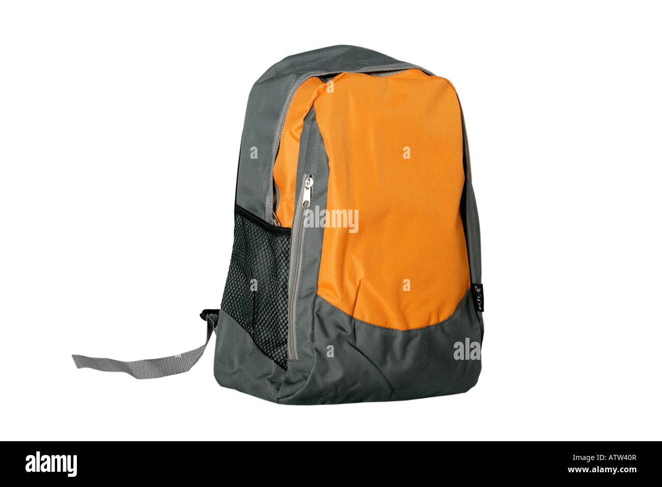 Borsa back pack nap sack libro zaino borsa scuola business travel ritagliato sullo sfondo bianco Profilo intaglio clipping isolare ripiene Foto Stock