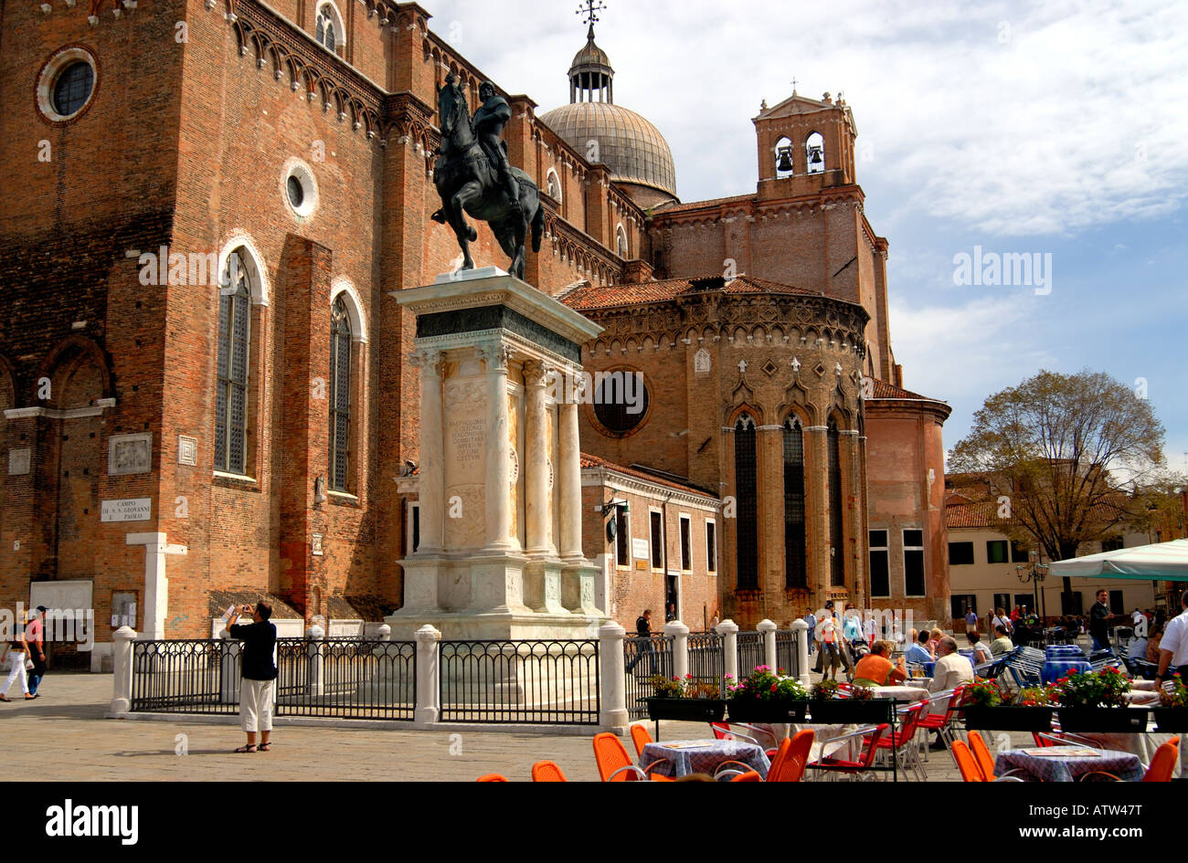 Venezia Italia Campo Santi Giovanni e Paolo Foto Stock