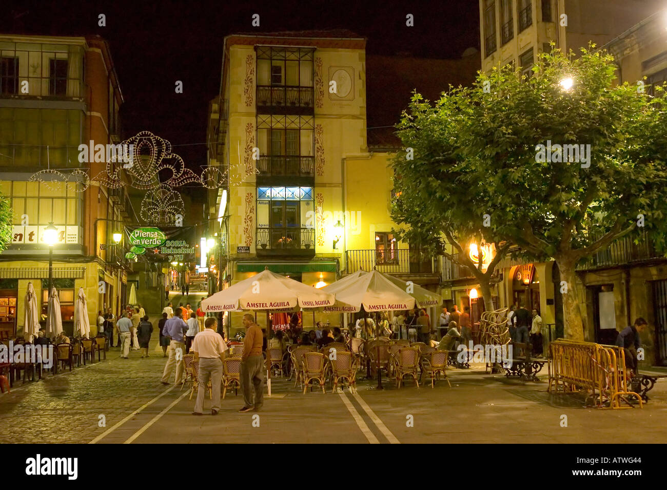 La piazza della città di Soria, Castilla y Leon, Spagna. Foto Stock