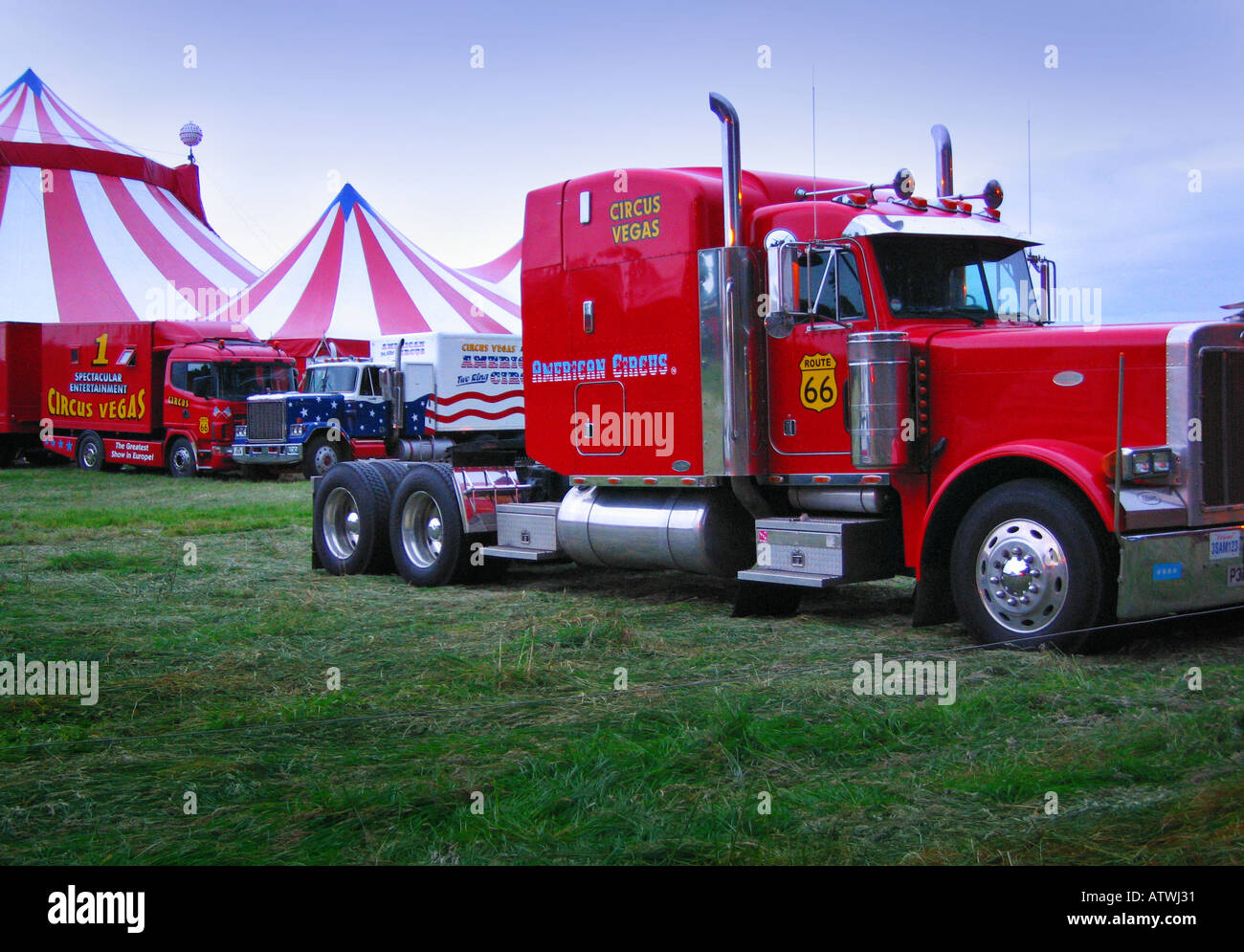 Camion del circo Foto Stock