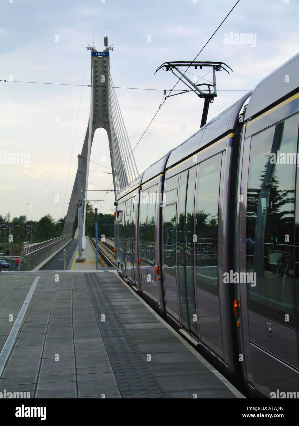 Luas Light Rail Transport Per Dublino Irlanda Foto Stock