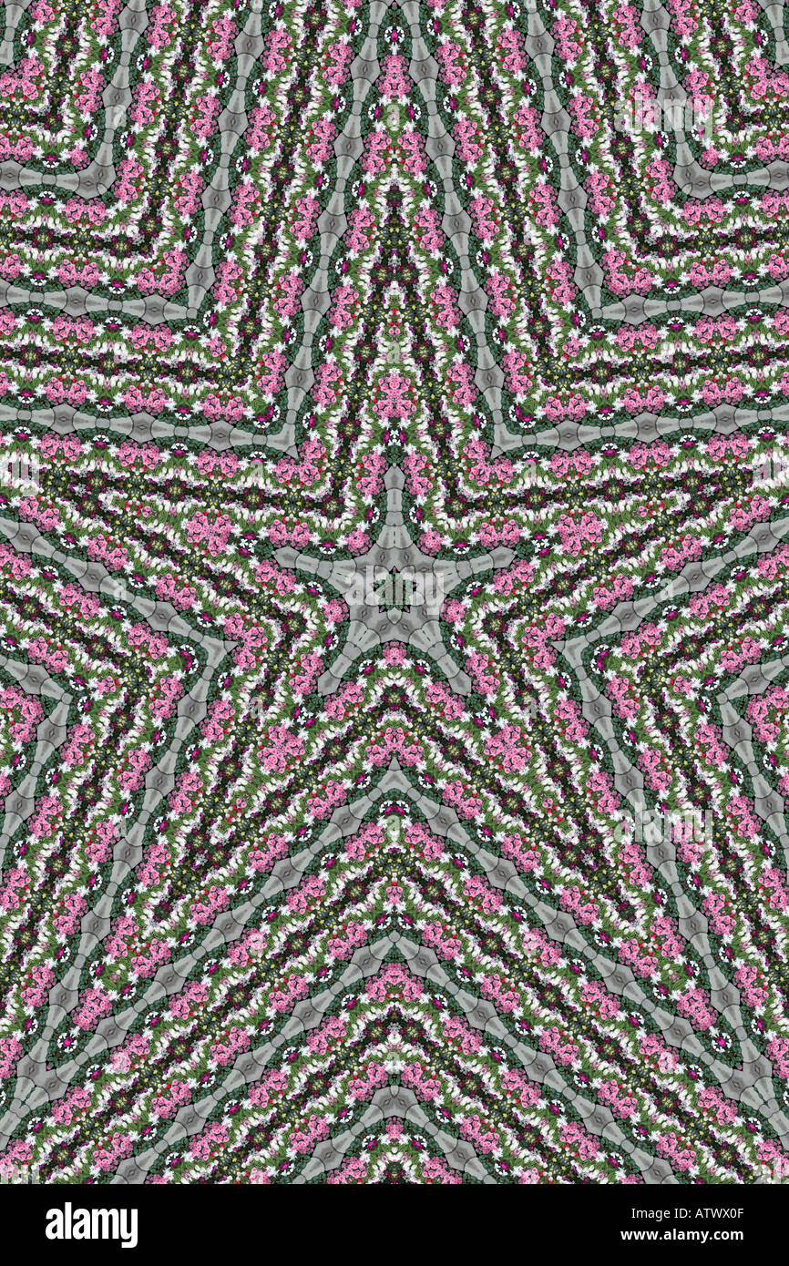 Cinque punte Stella Caleidoscopio Foto Stock