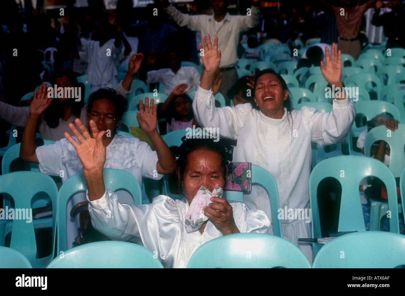 Christian evangelista incontro nelle Filippine Sud città di Zamboanga Mindanao - un letto caldo del militante attività islamista Foto Stock