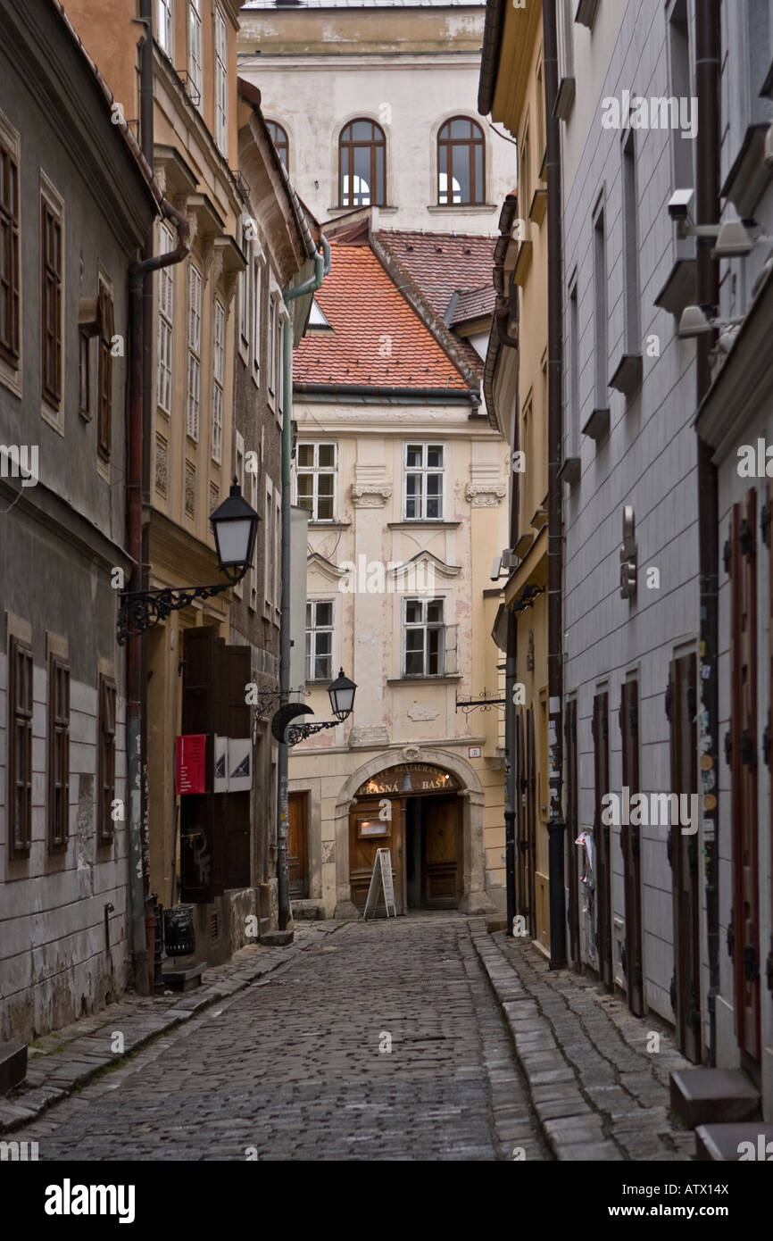 Città vecchia in inverno, Bratislava, Slovacchia Foto Stock