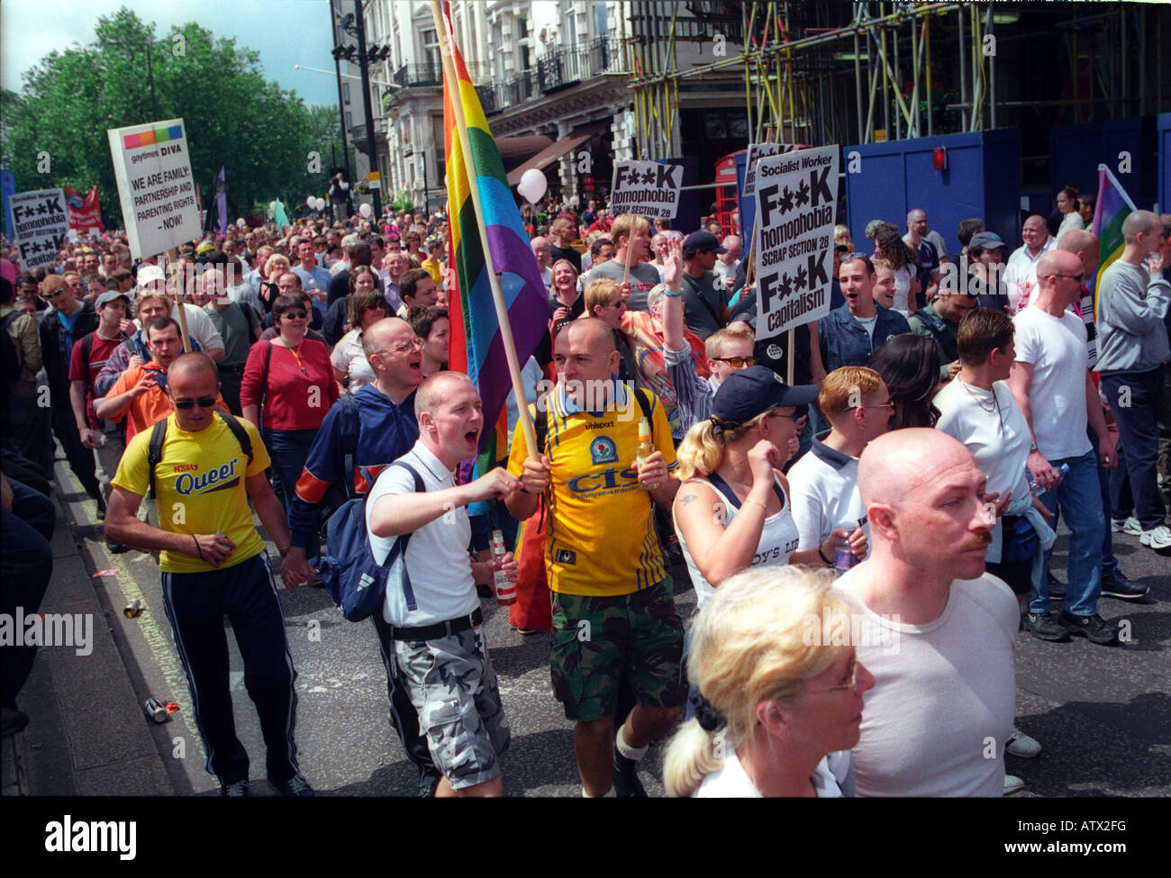 Gay Pride Marzo attraverso Londra Summer Foto Stock