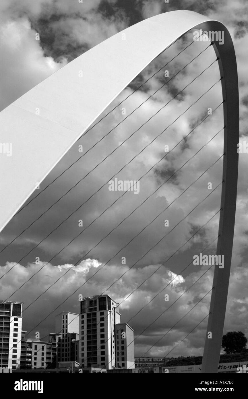 Newcastle Millennium bridge Foto Stock