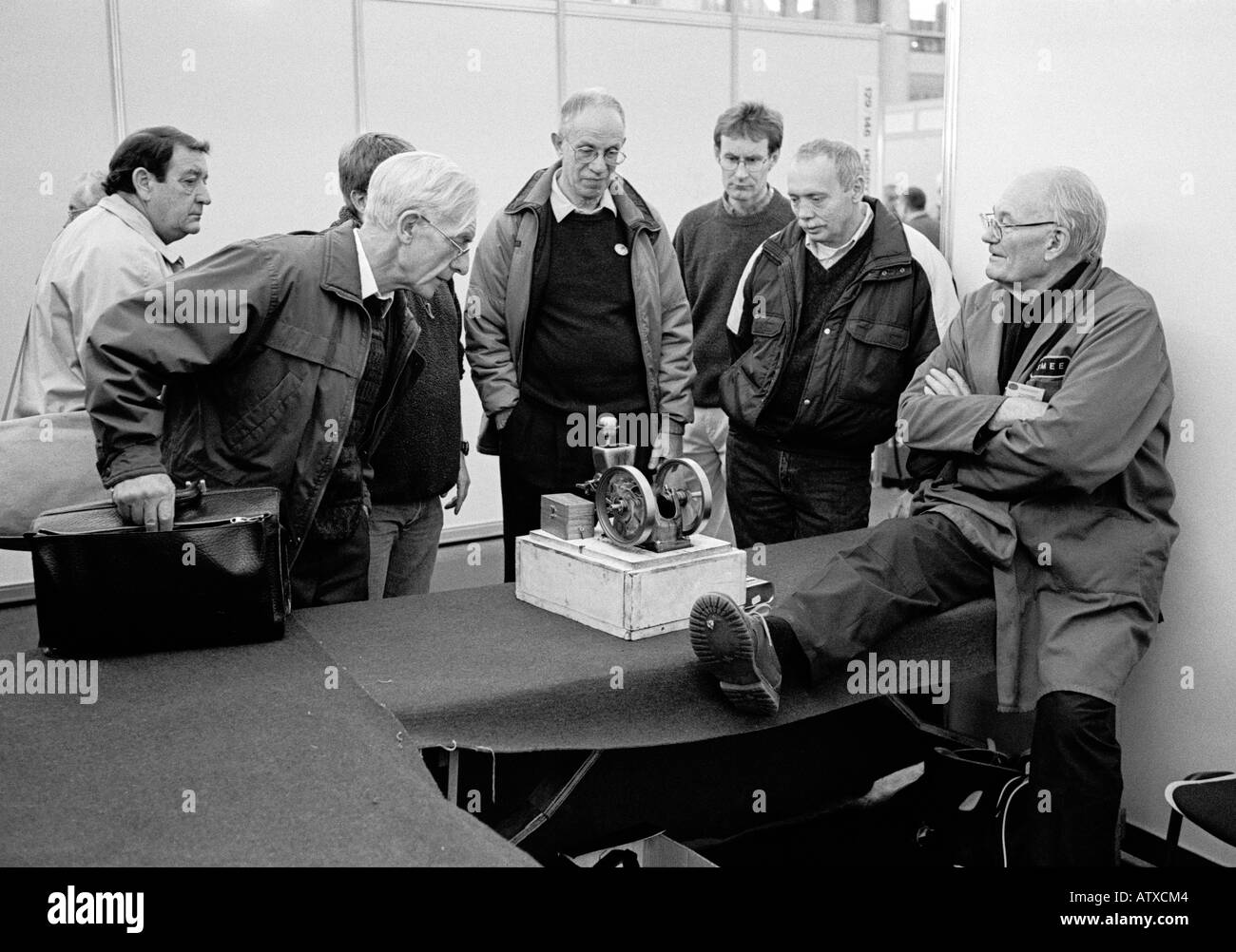 I ventilatori si mette in mostra la sua motori a vapore al modello annuale Engineer Show a Alexandra Palace di Londra Foto Stock