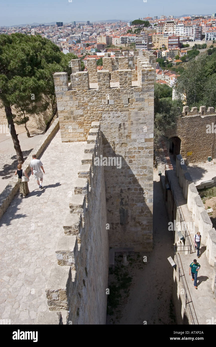 Castello di São Jorge Lisbona Portogallo Foto Stock