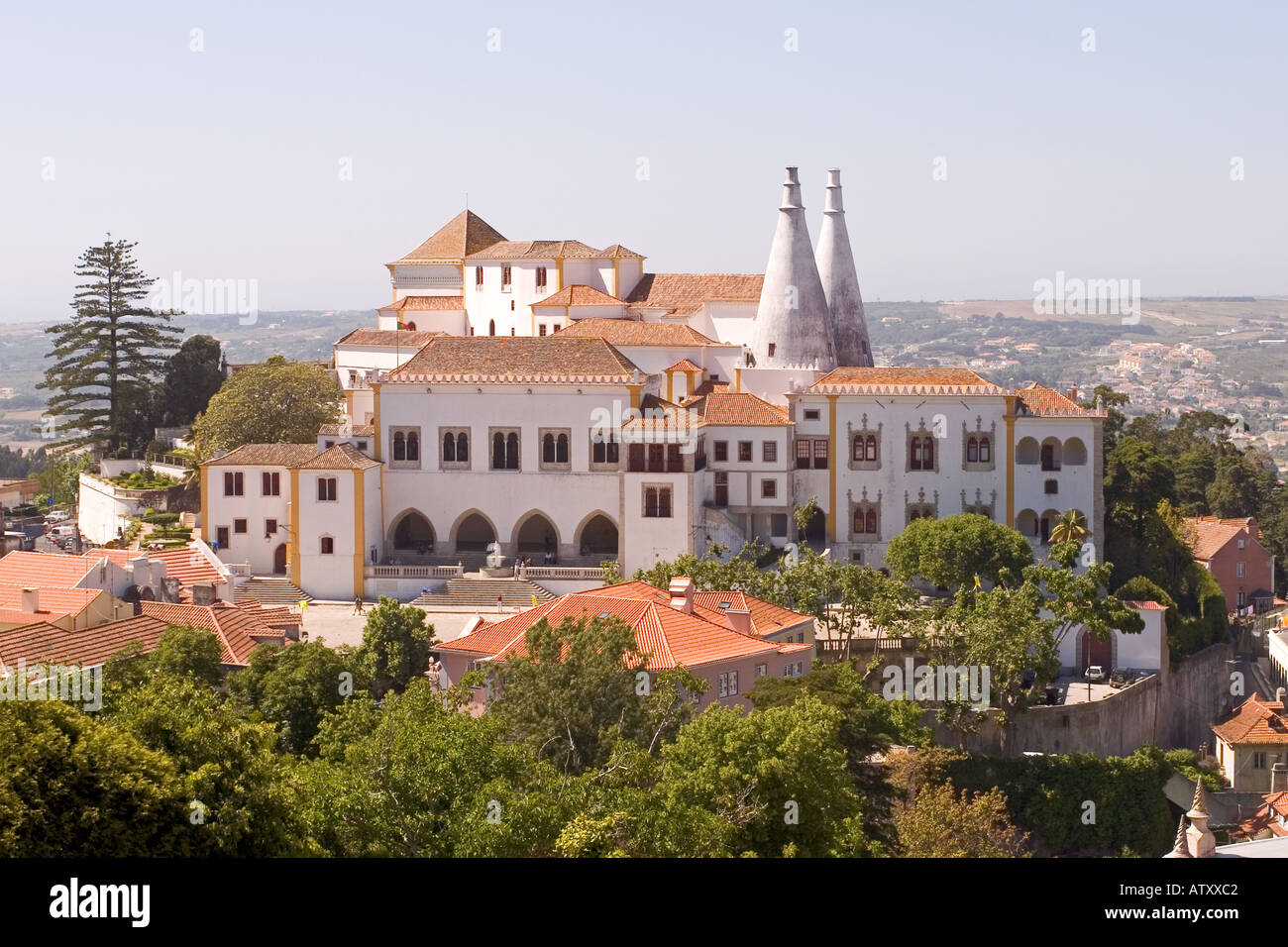 Palazzo Nazionale di Sintra, Portogallo Foto Stock