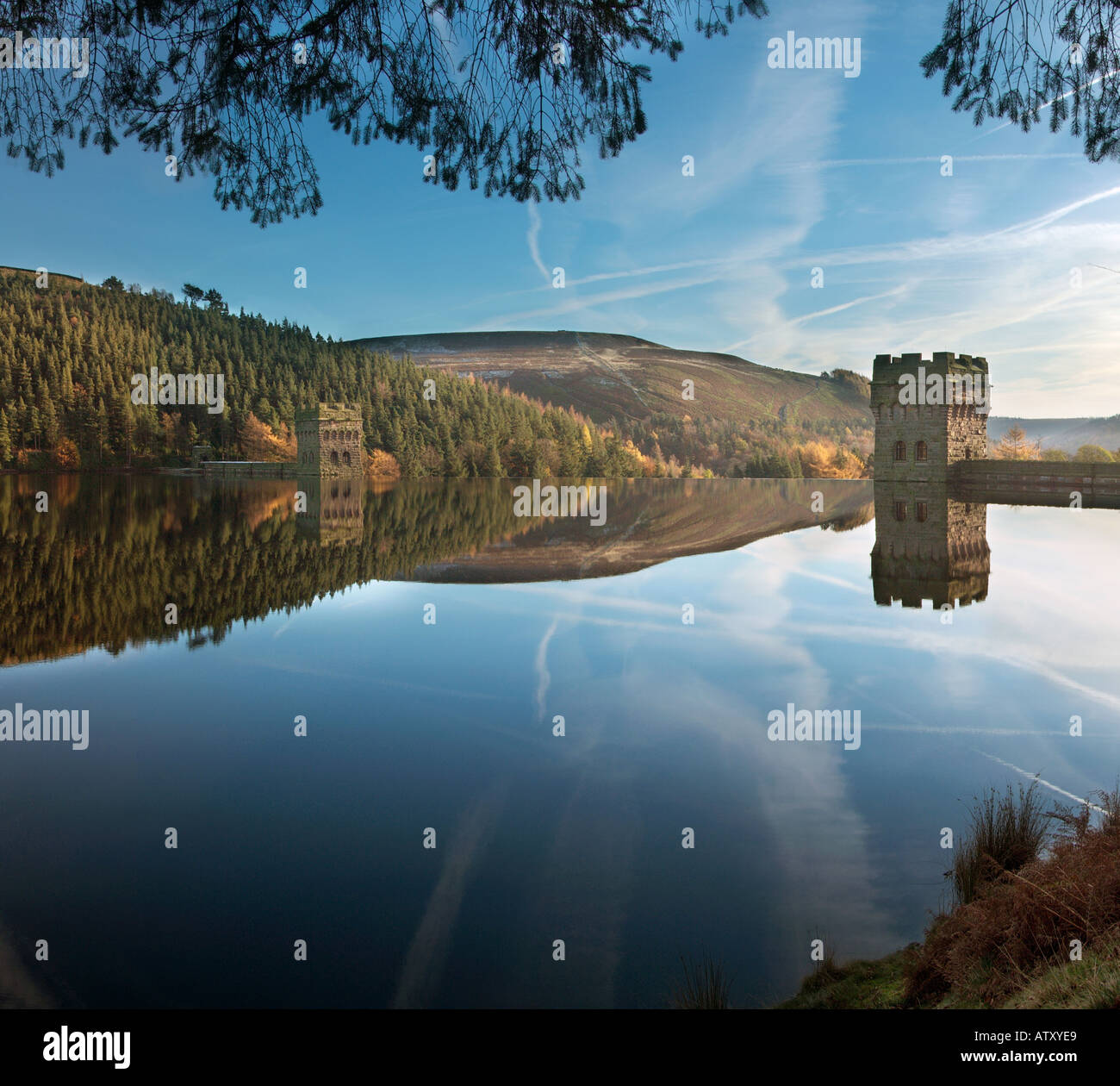 Derwent serbatoio alta Valle Parco Nazionale di Peak District Inghilterra UK Regno Unito GB Gran Bretagna UE Unione europea EUROPA Foto Stock