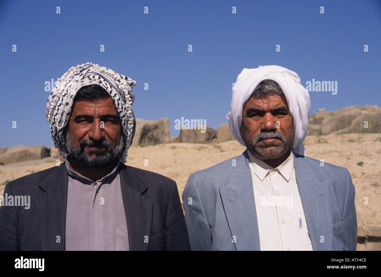 Iran due uomini iraniani in vacanza in Persepolis Foto Stock