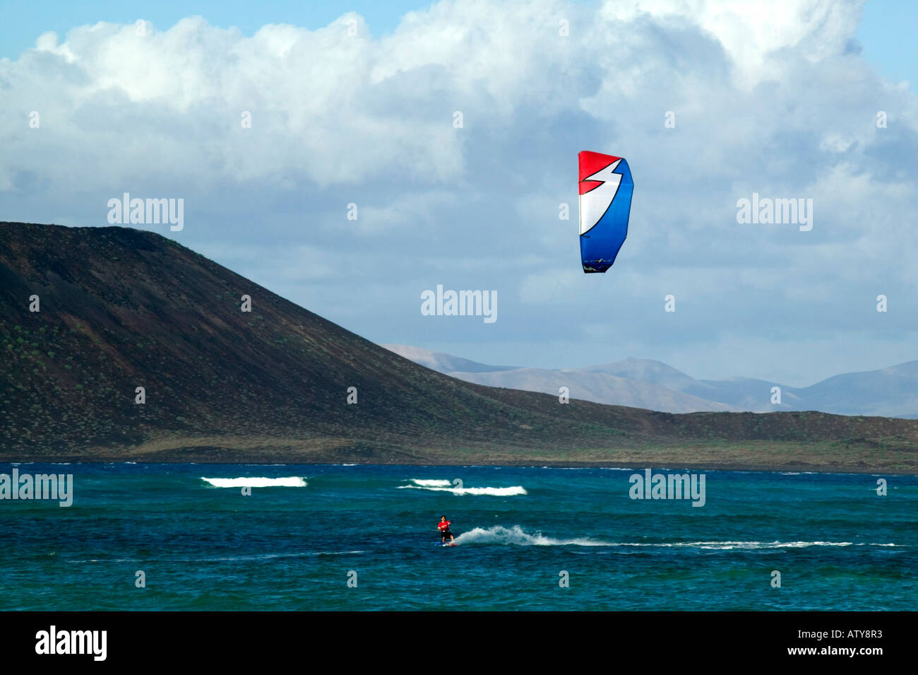 Spiaggia bandiera corralejo immagini e fotografie stock ad alta