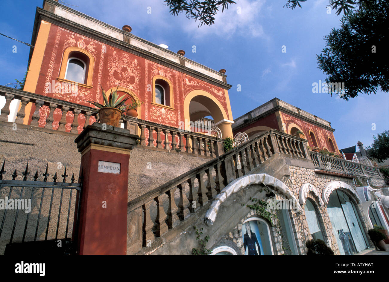 Villa Pompeiana Capri Campania Italia Foto Stock