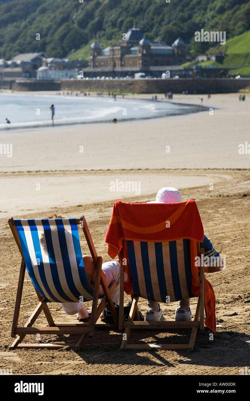 Il Beach South Bay Scarborough North Yorkshire Inghilterra Foto Stock