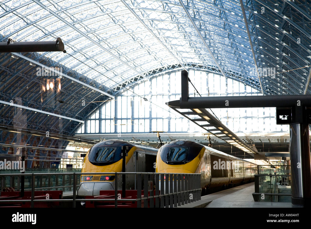 La stazione di St. Pancras Londra Eurostar Foto Stock