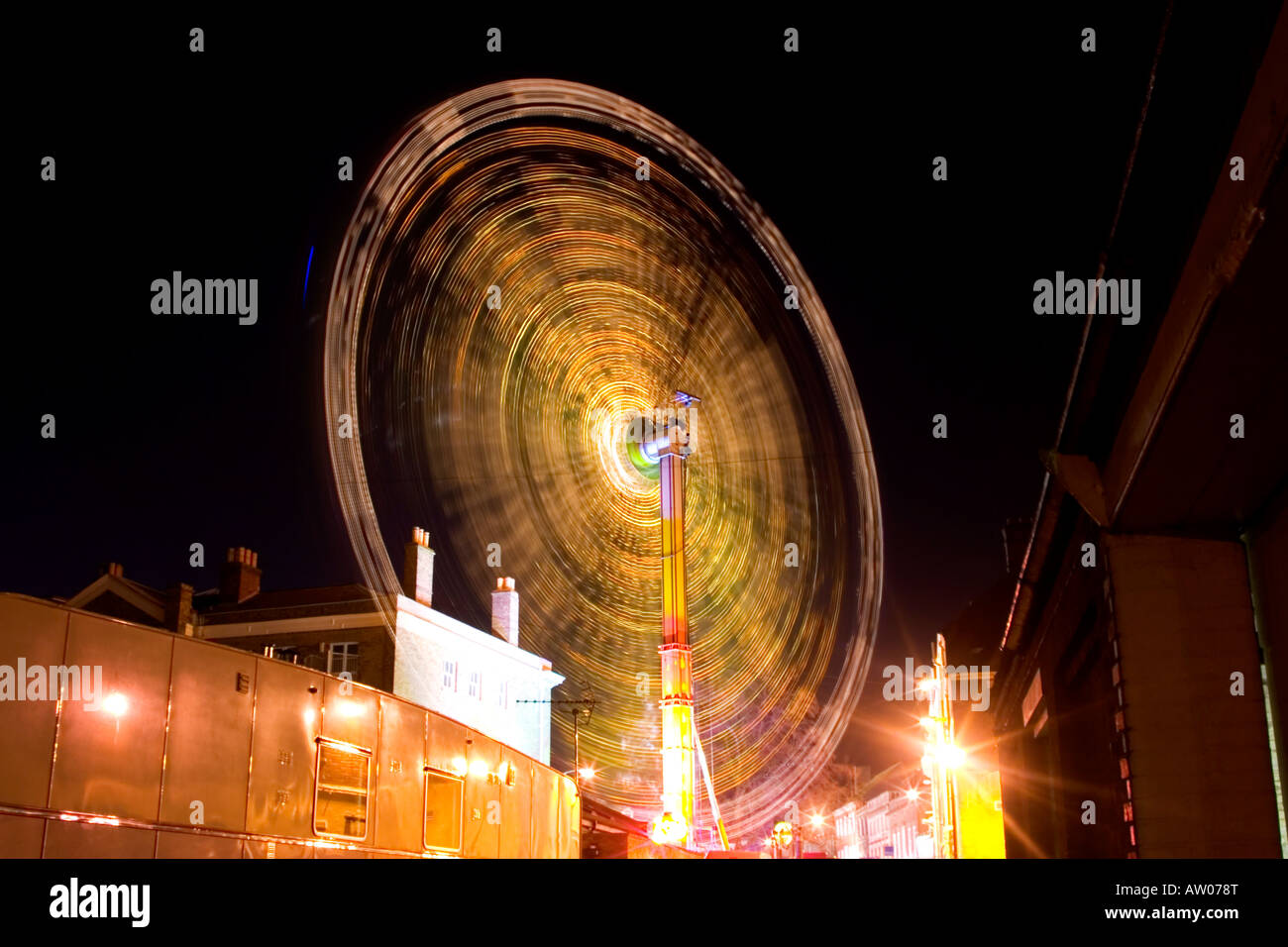 Fiera di guidare di notte a Kings Lynn Foto Stock