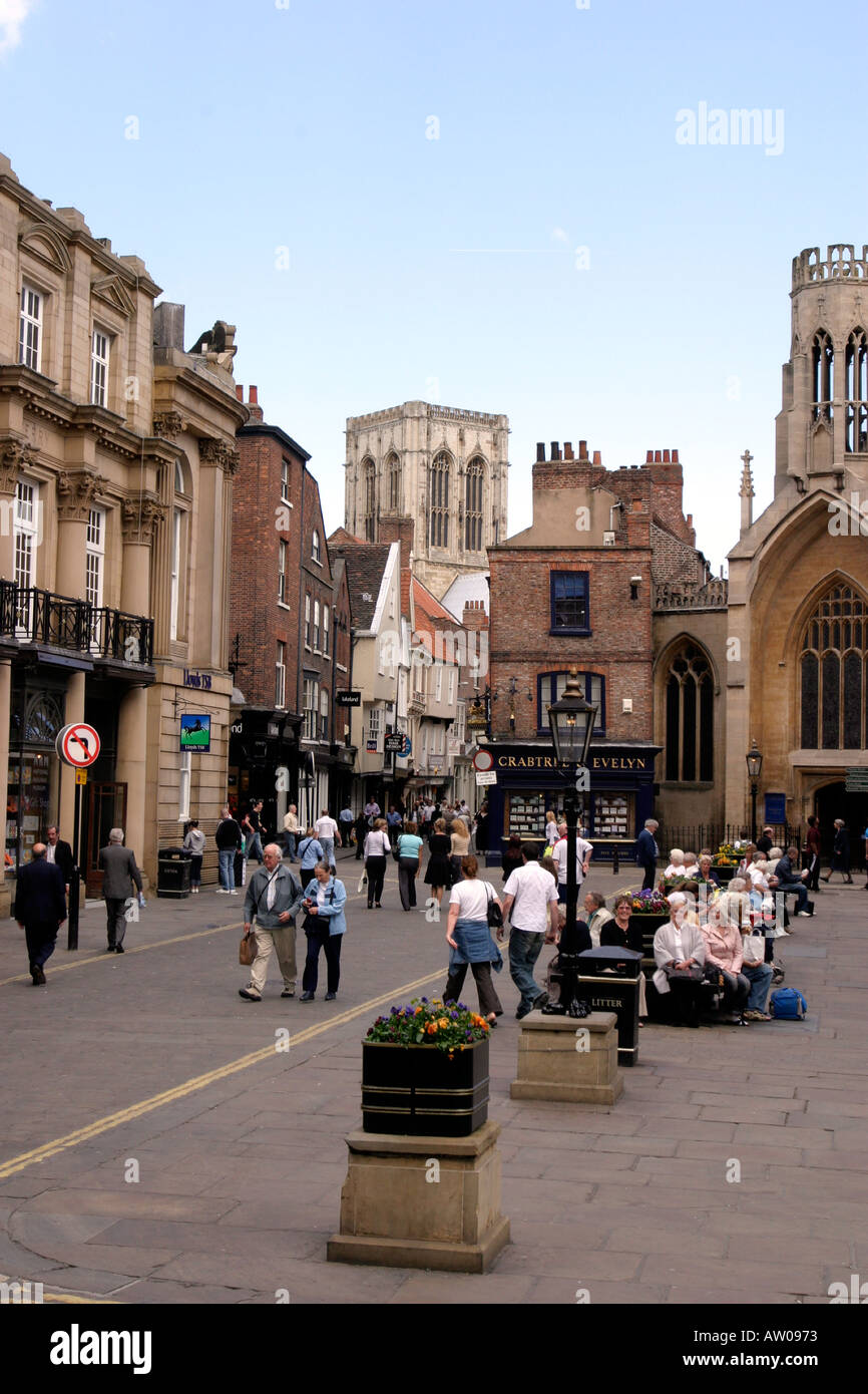 St Helens Square York verso Stonegate Foto Stock