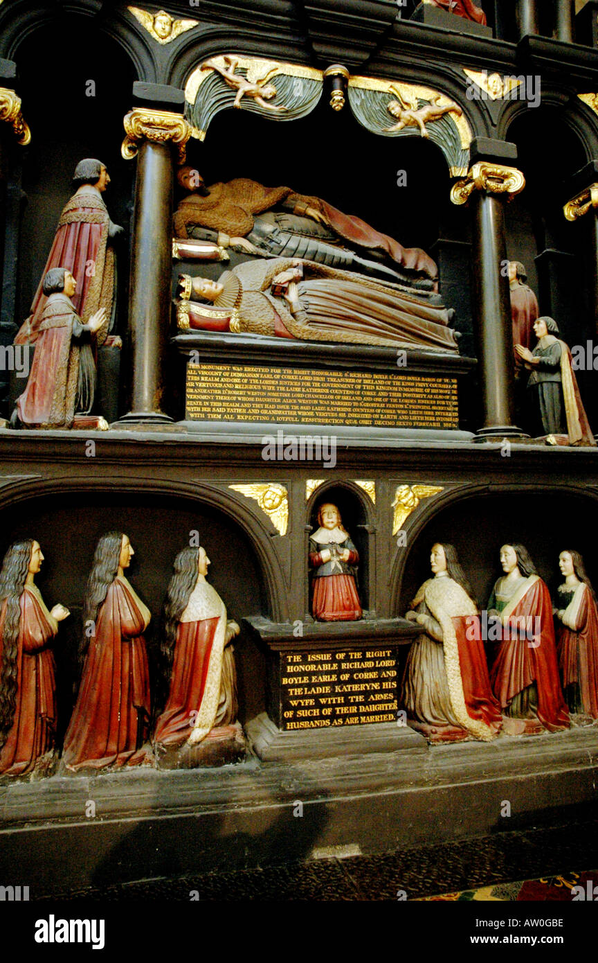Il Memoriale di Boyle in St Patricks cathedral Dublino Irlanda Foto Stock