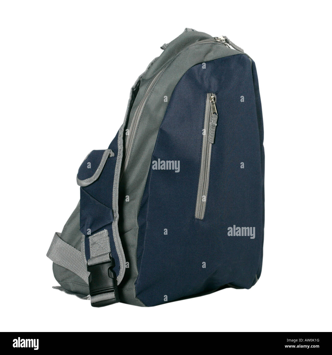Borsa back pack nap sack libro zaino borsa scuola business travel ritagliato sullo sfondo bianco Profilo intaglio clipping isolare ripiene Foto Stock