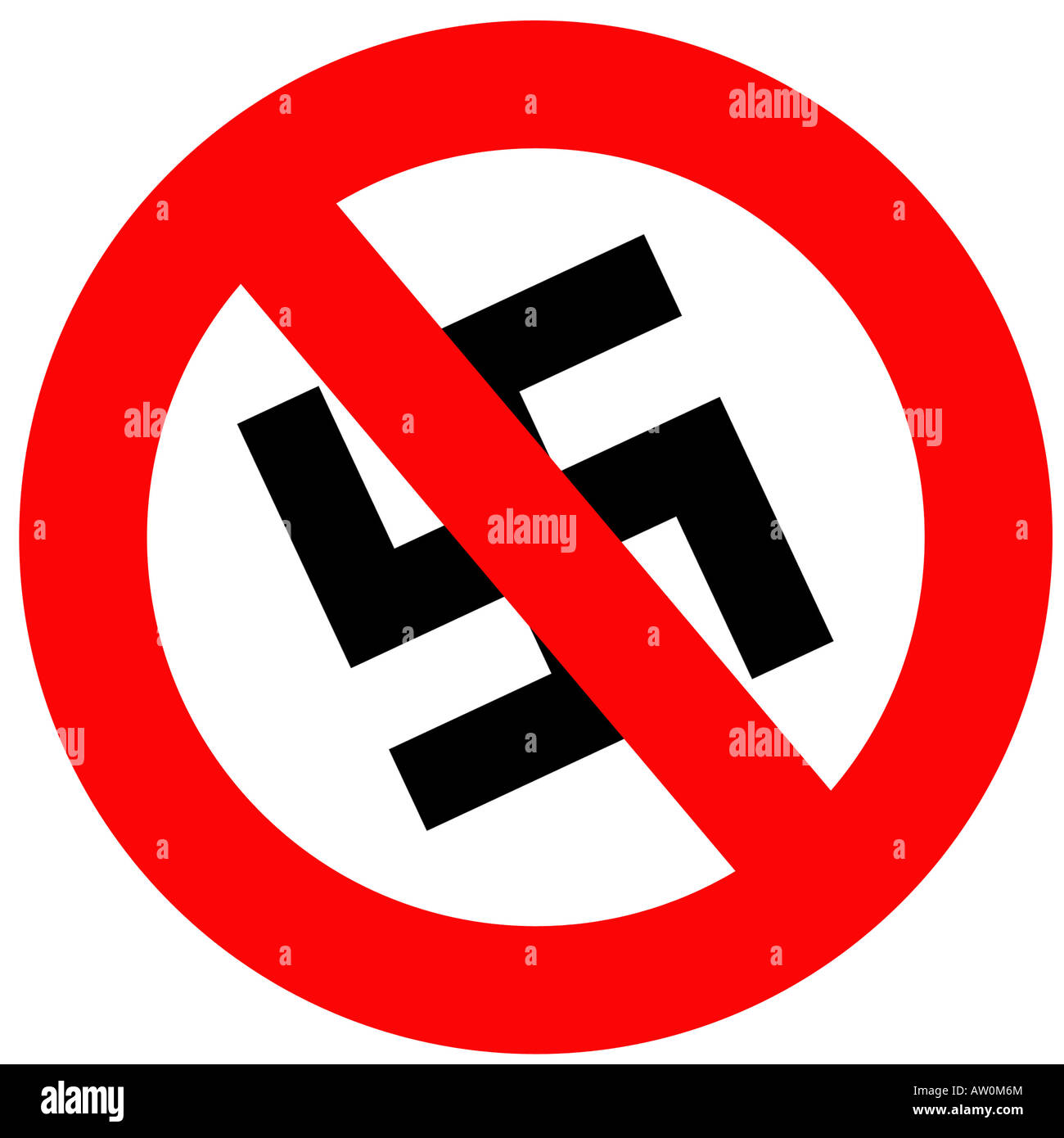 Anti segno nazista Foto Stock