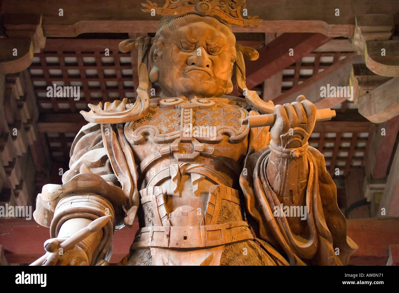 Koumokuten al tempio Todai-Ji Nara Giappone 1 Foto Stock