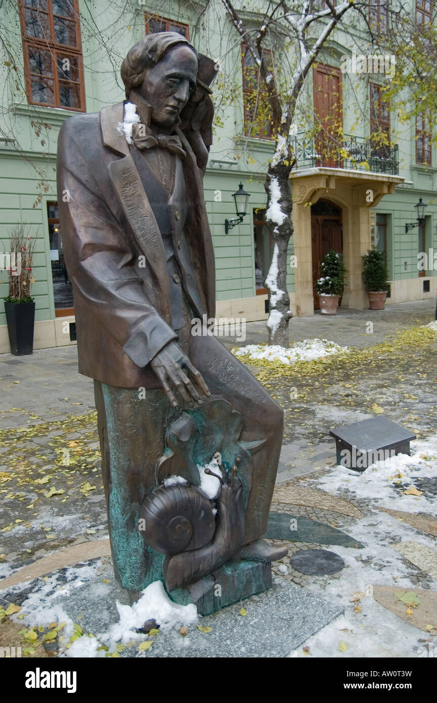 Lewis Carroll statua. Bratislava, Slovacchia Foto Stock