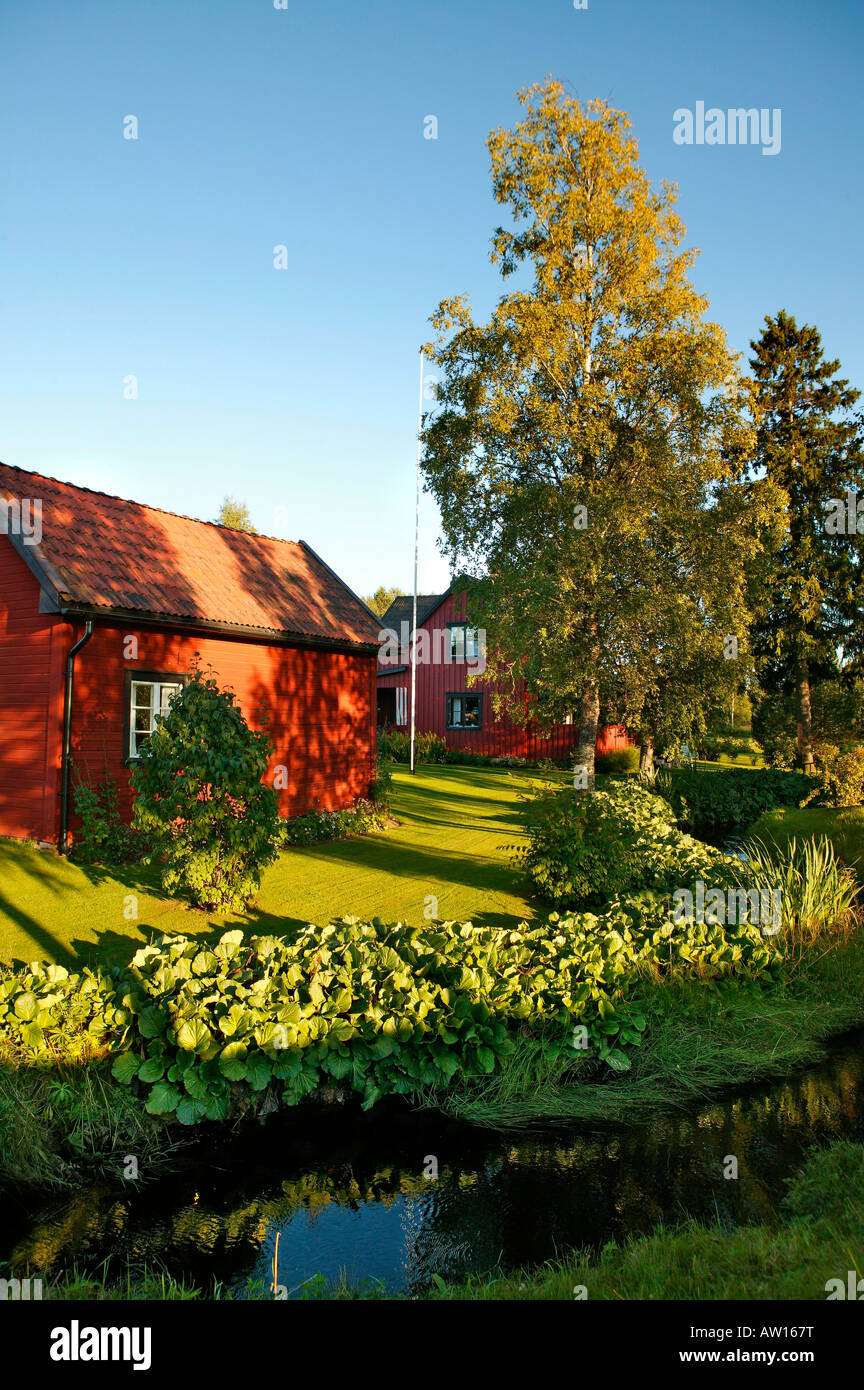 Log Cabin guest houses, Yttermalung, Svezia Foto Stock