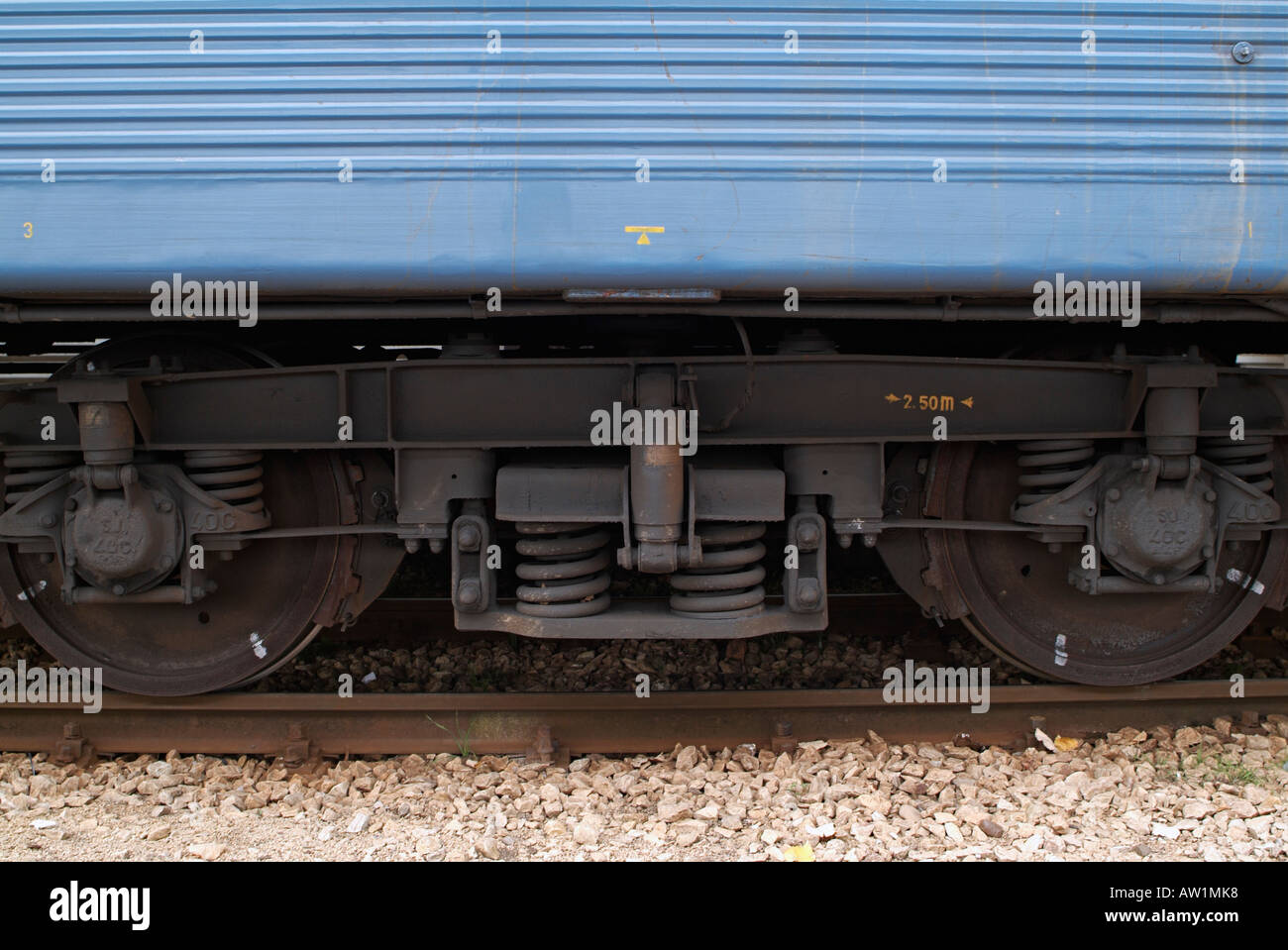 Ruote di una ferrovia Treni passeggeri Trasporto Foto Stock