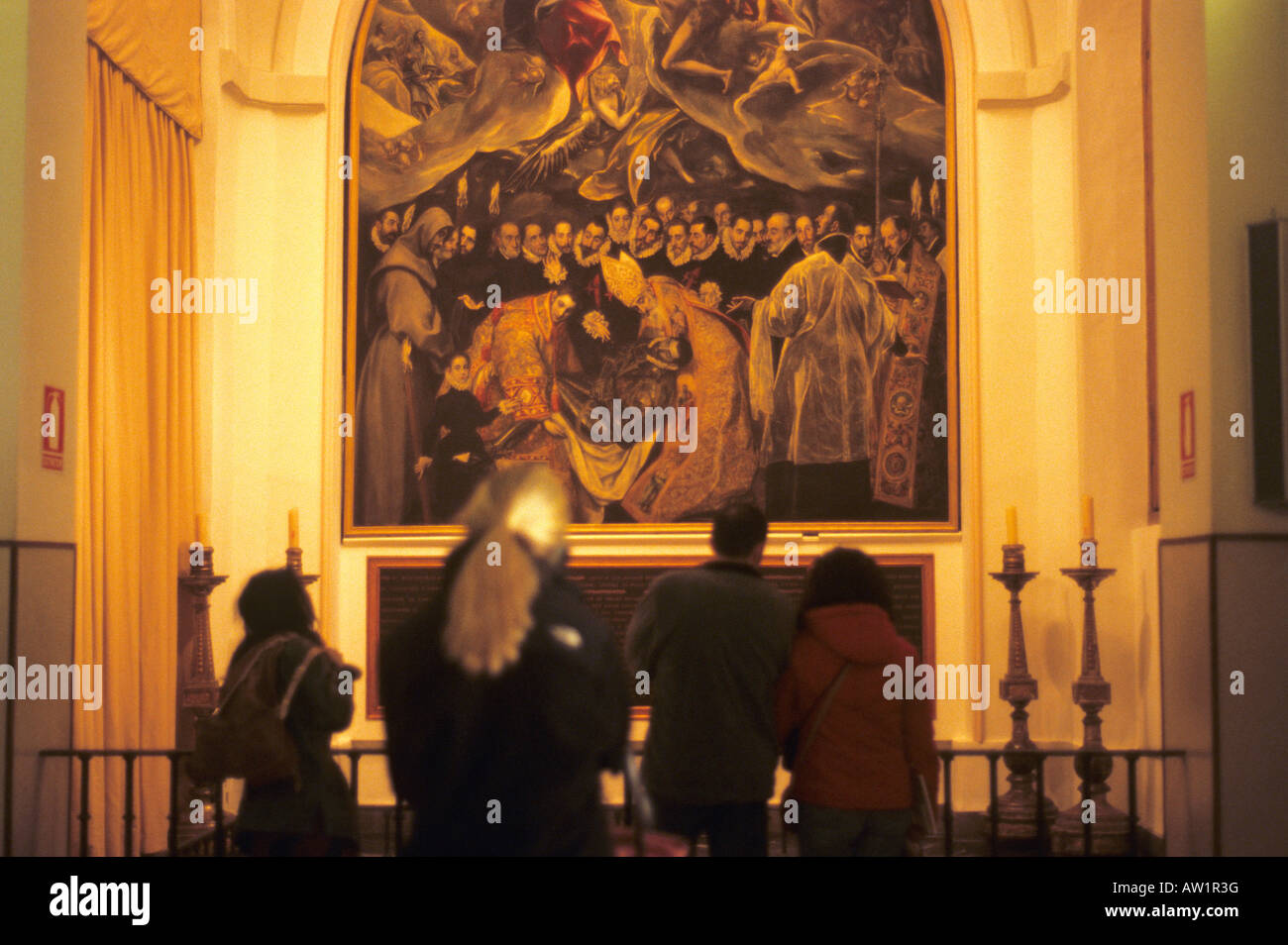 La sepoltura del Conte di Orgaz da El Greco nella chiesa di Santo Tome TOLEDO Castiglia La Mancha regione SPAGNA Foto Stock