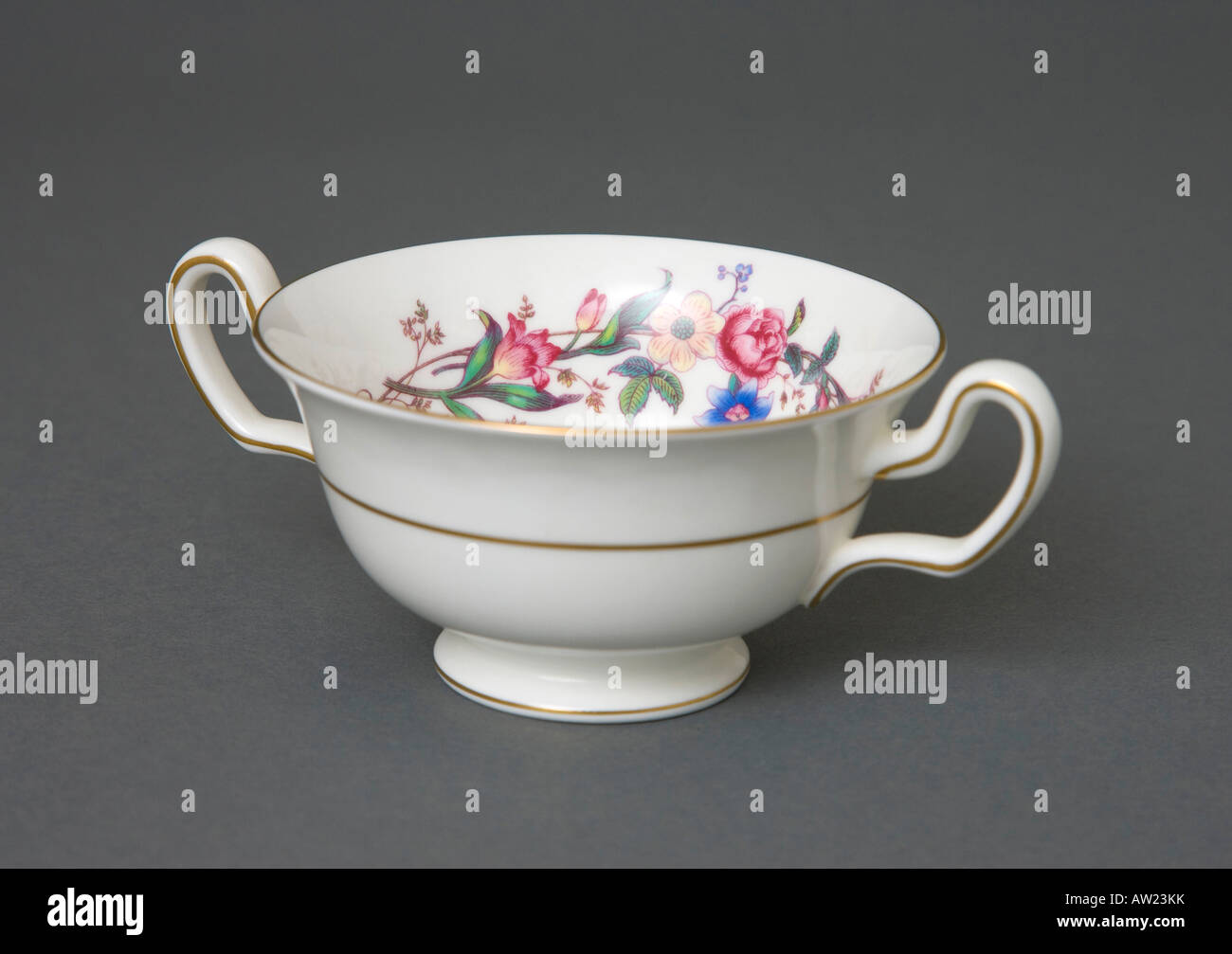 Wedgewood bella bone china con doppio manico cup Foto Stock